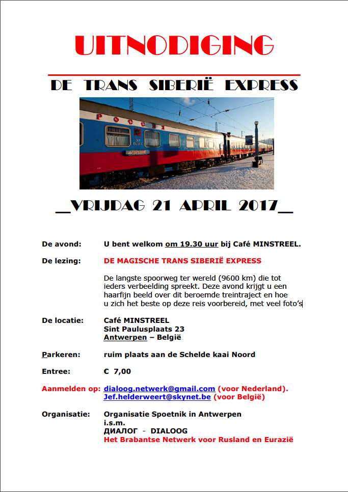 Illustration. Met de magische transsiberische express op reis door Rusland. 2017-04-21